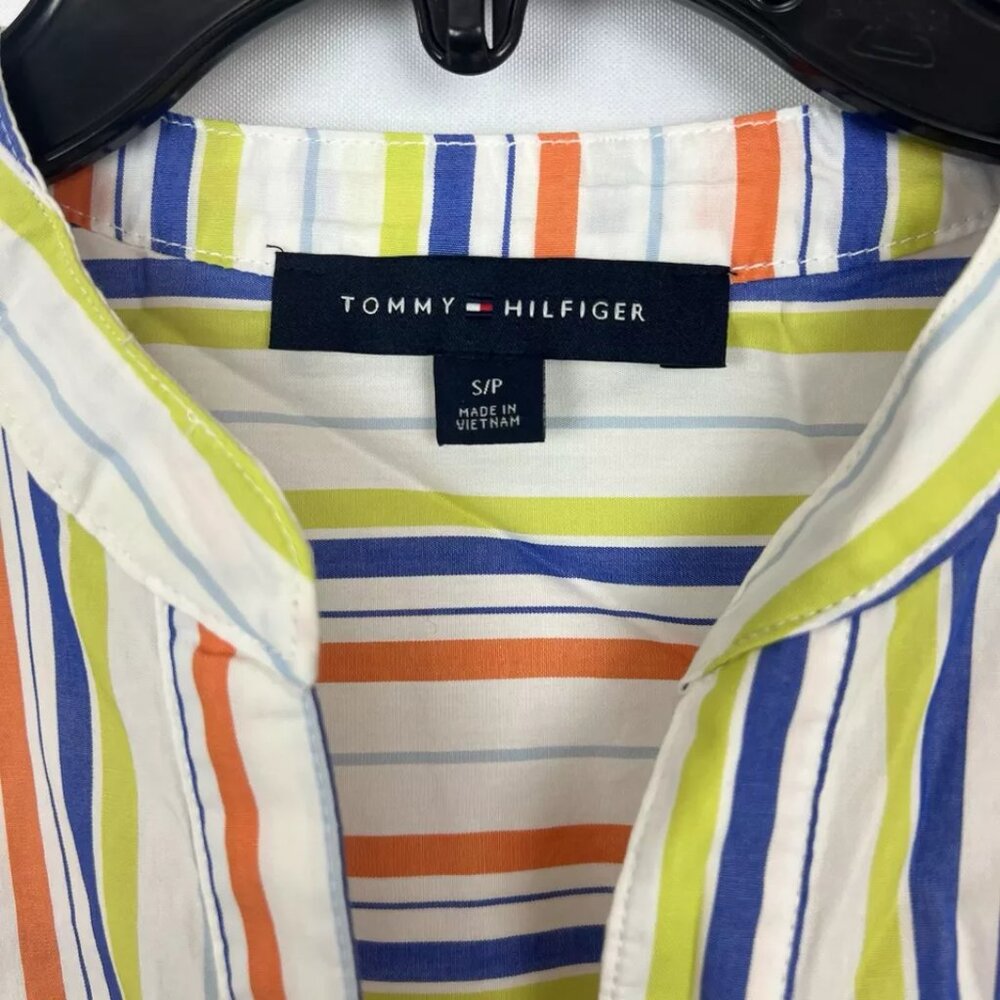 Tommy Hilfiger Women’s Short Sleeve Striped Blouse Size S - Picture 3 of 3